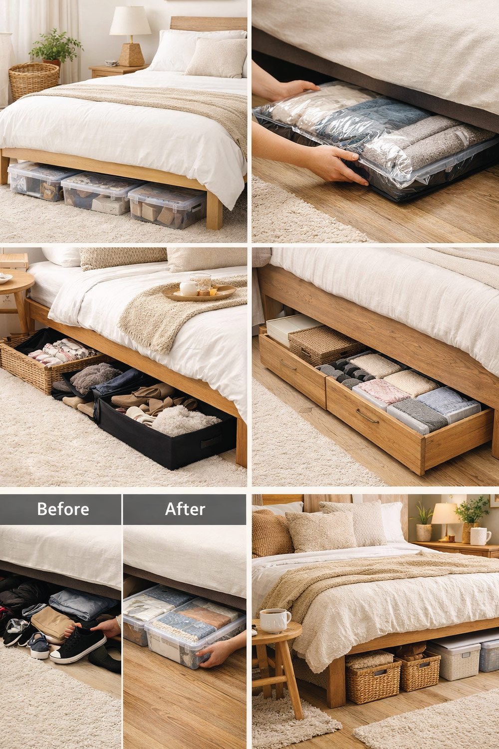 Use Under-Bed Storage Wisely