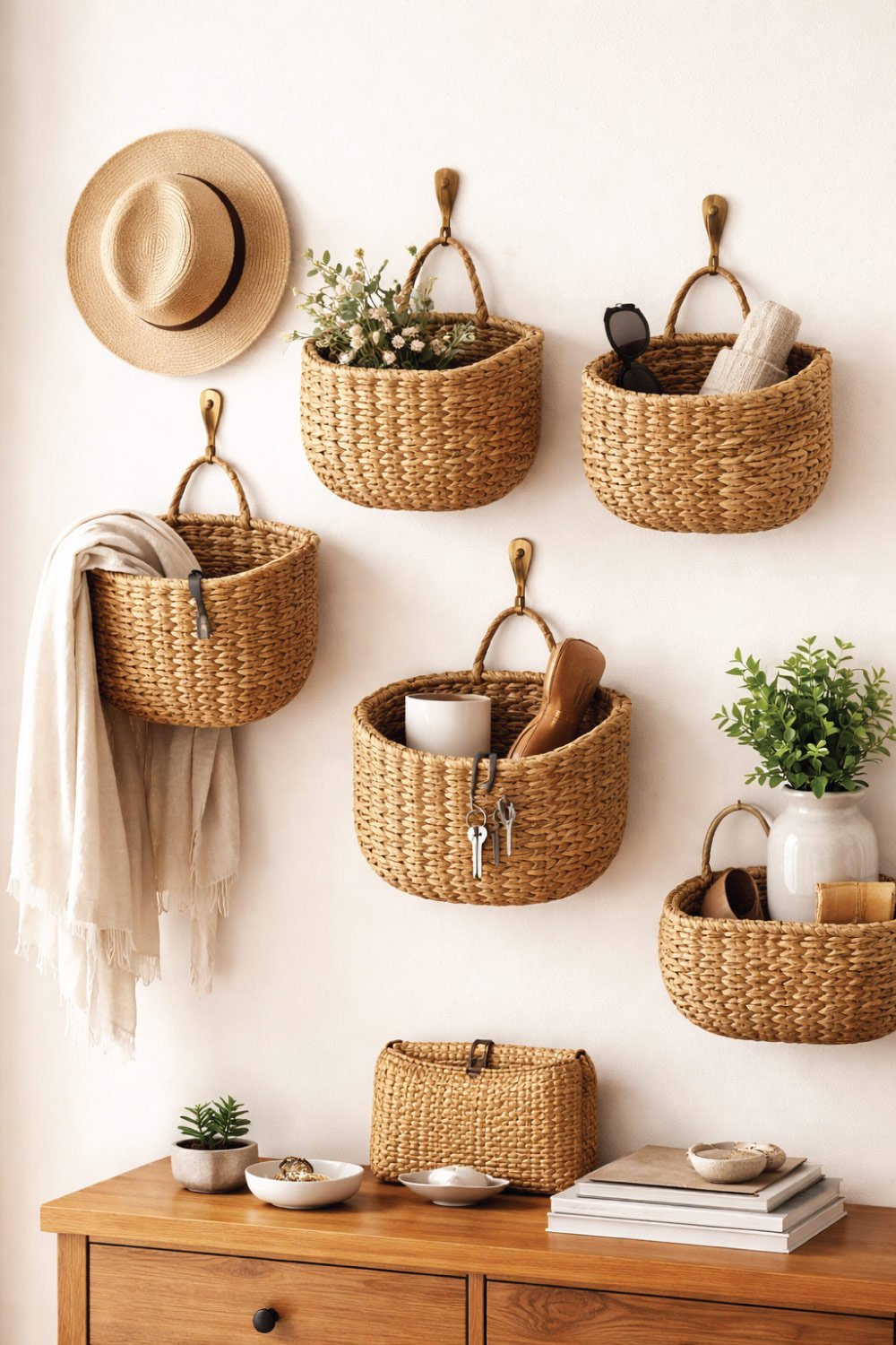 Wall-Mounted Basket Storage