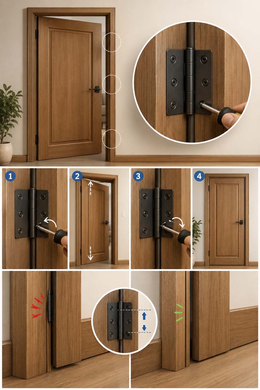 Adjust the Hinges for Alignment