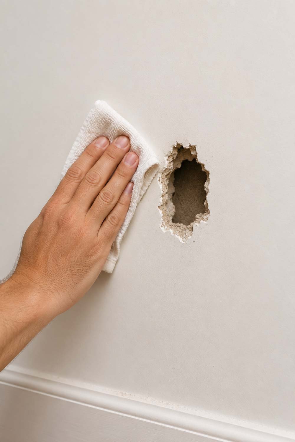 Clean the Area Around the Hole