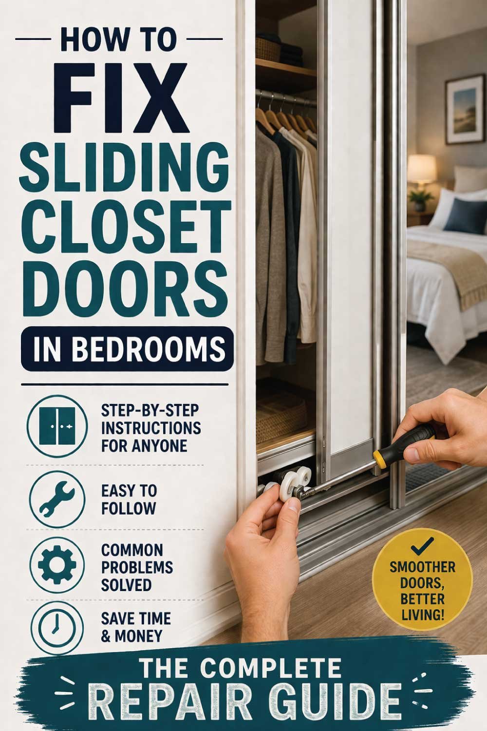 How to Fix Sliding Closet Doors in Bedrooms