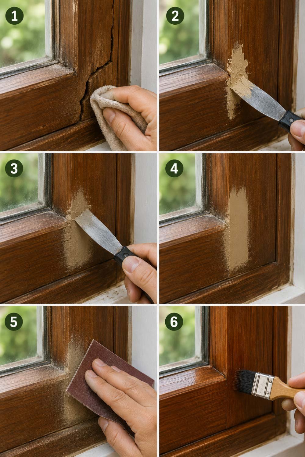 Repairing a Wooden Window Frame