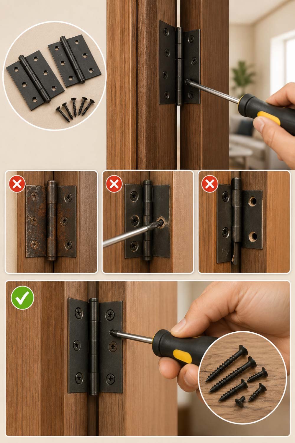 Replace Old Screws or Hinges
