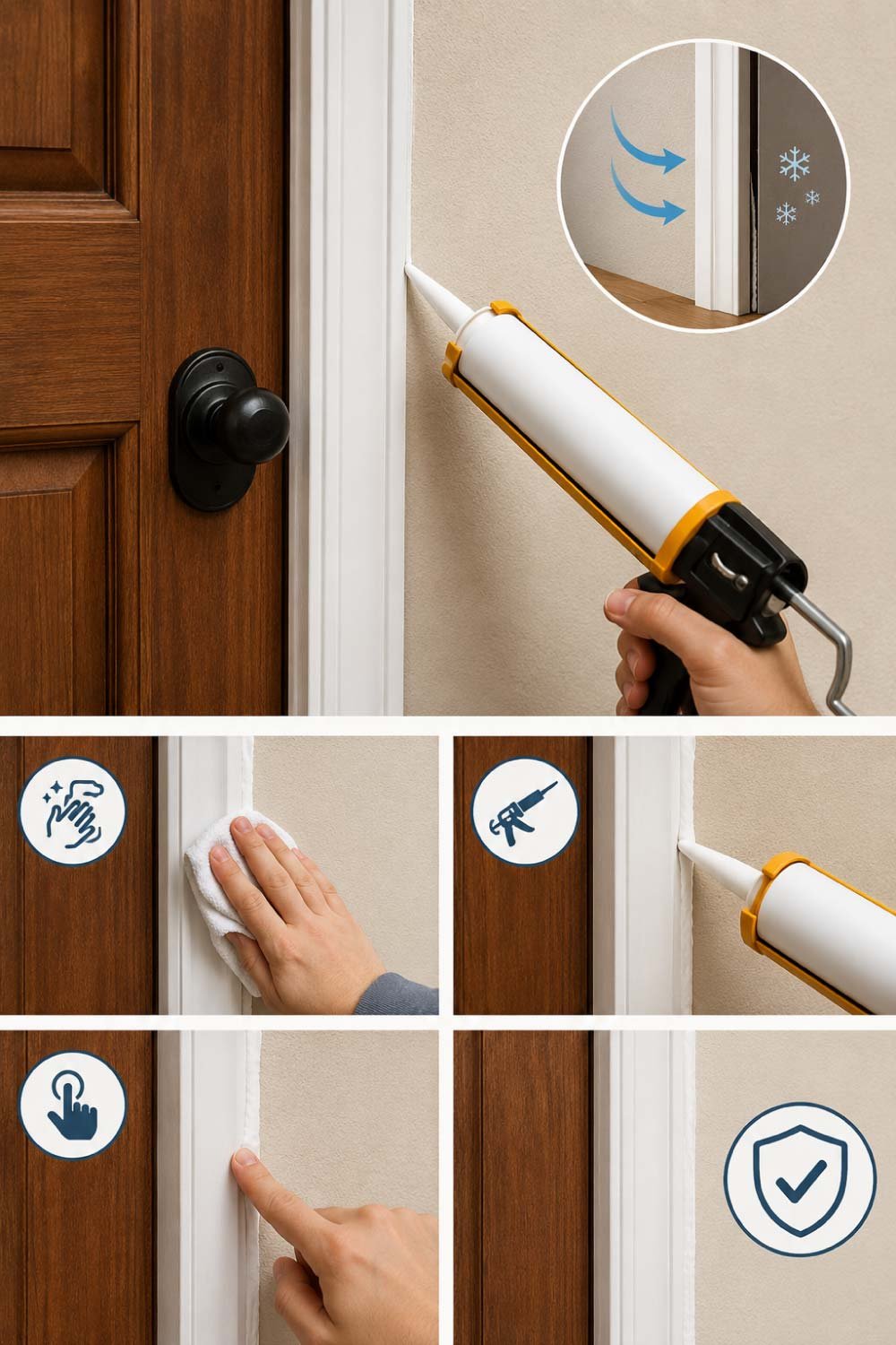 Seal Gaps with Caulk