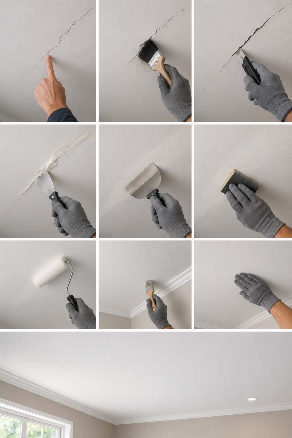 Step Ceiling Crack Repair That Works