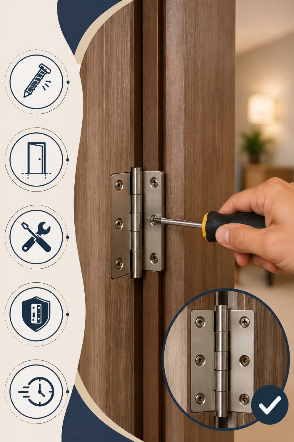 Tighten Hinges Every Few Months