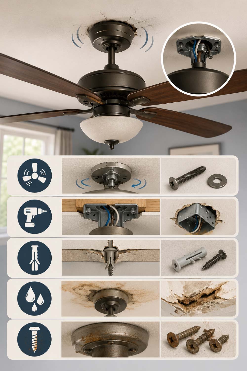 Why Ceiling Fixtures Become Loose