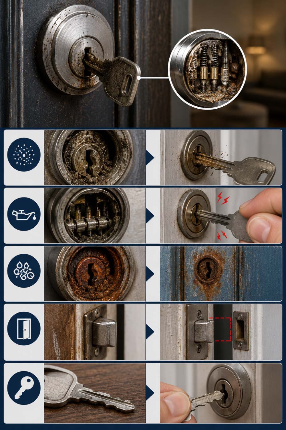 Why Door Locks Get Jammed in the First Place