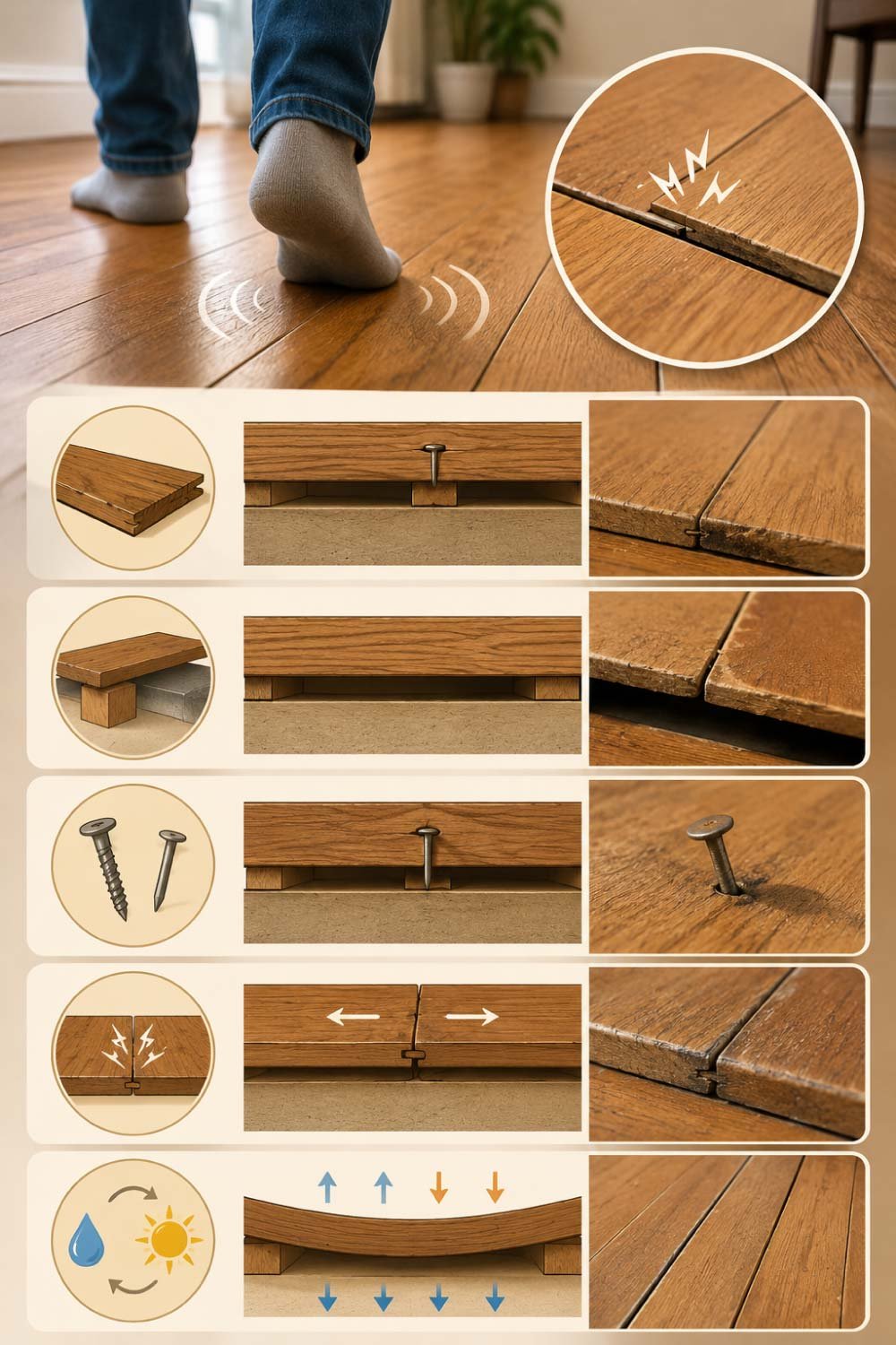Why Wooden Floors Become Noisy in the First Place