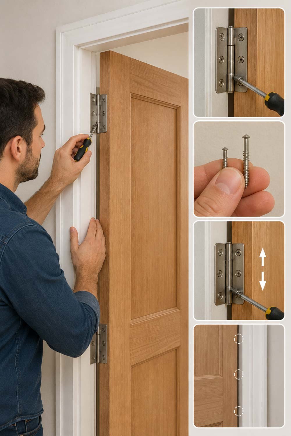 Adjust Door Hinges for Better Fit
