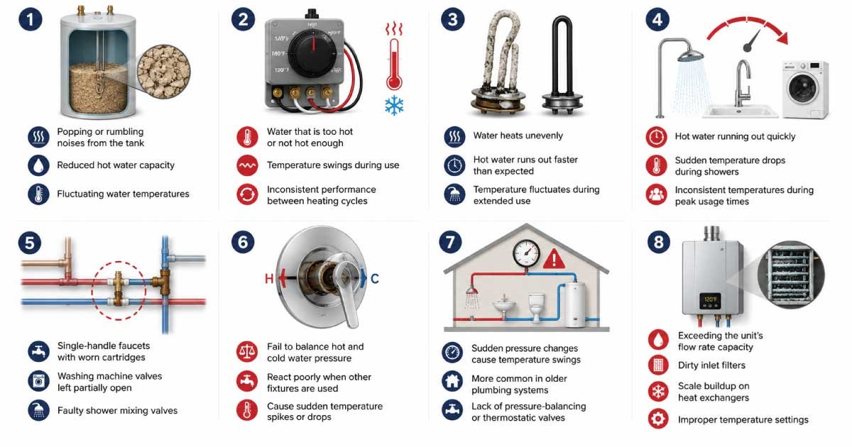 Common Causes of Inconsistent Hot Water Temperature