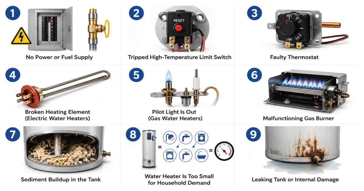 Common Reasons Your Water Heater Is Not Producing Hot Water