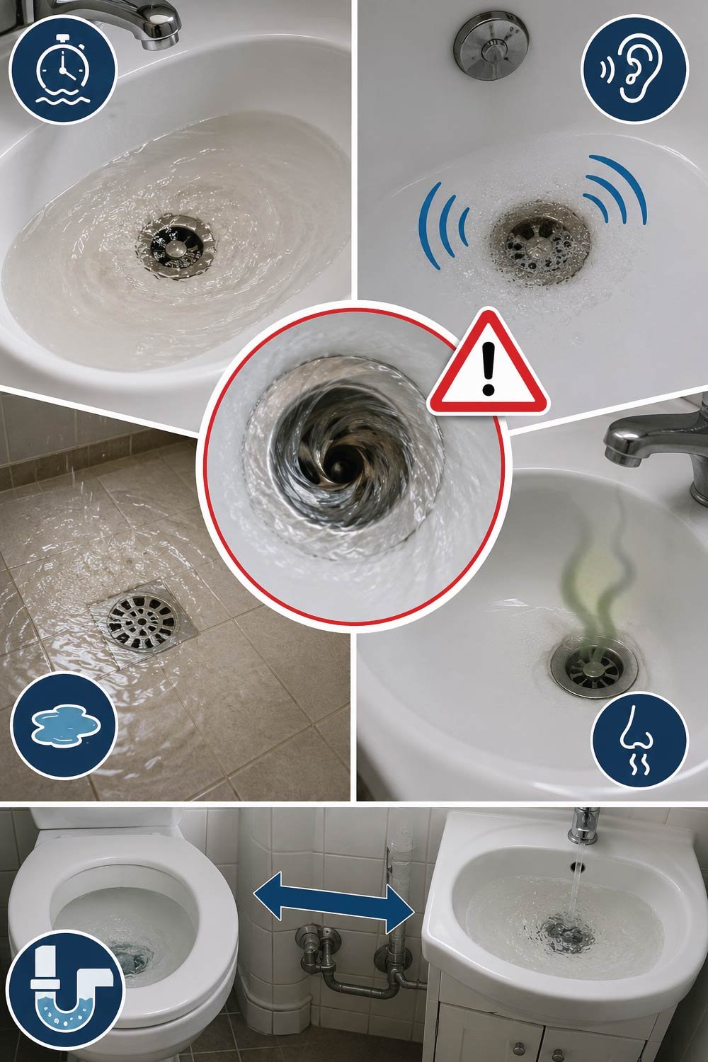Early Signs of a Clogged Bathroom Drain