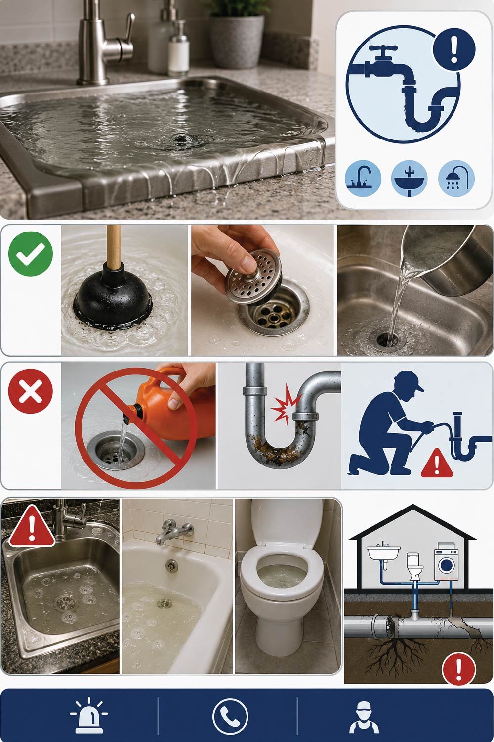 Emergency Solutions for a Clogged Sink or Drain