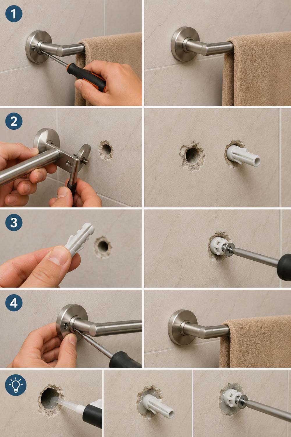 Fixing a Loose Towel Rack