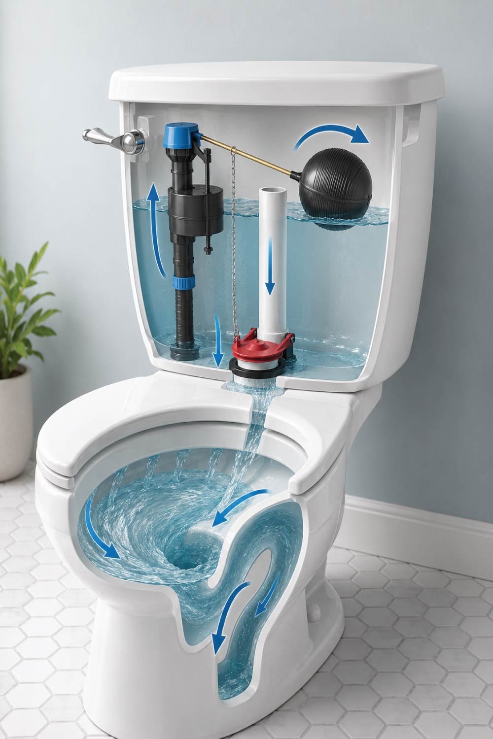 How a Toilet Tank Works (Simple Explanation)