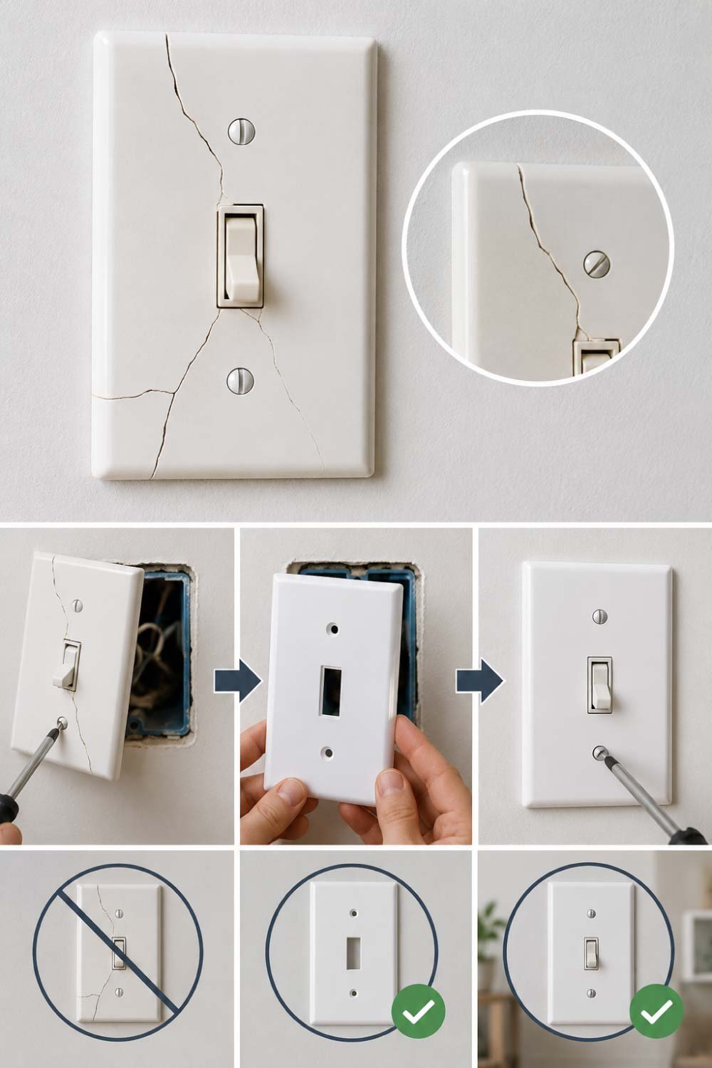 How to Fix a Cracked Switch Plate