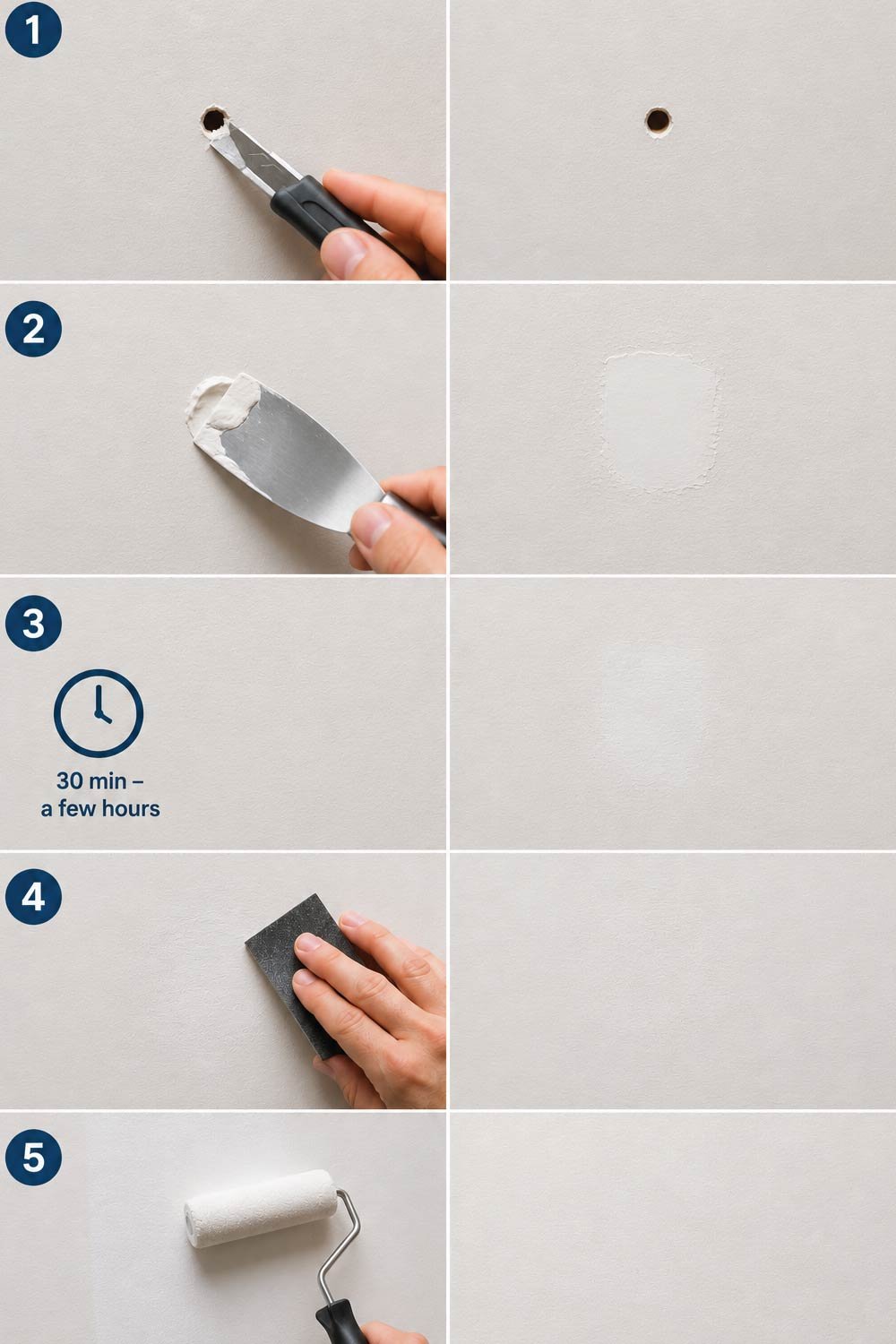 How to Repair Small Drywall Holes (Nail and Screw Holes) 2