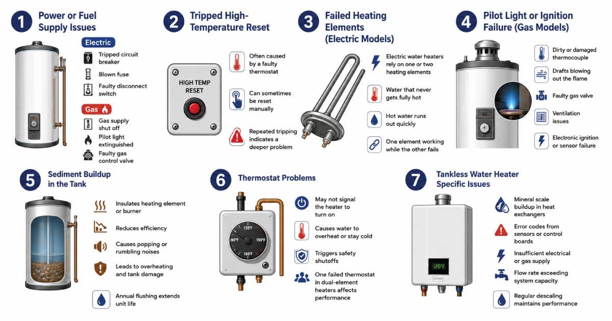 Most Common Reasons a Water Heater Stops Working