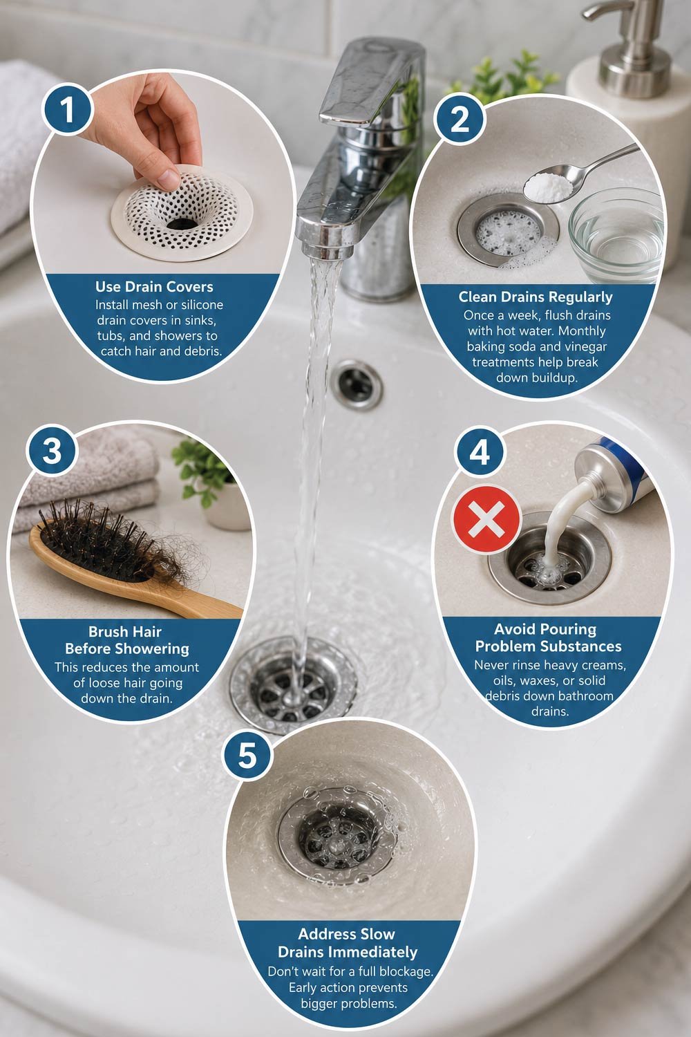 Preventing Bathroom Drain Clogs