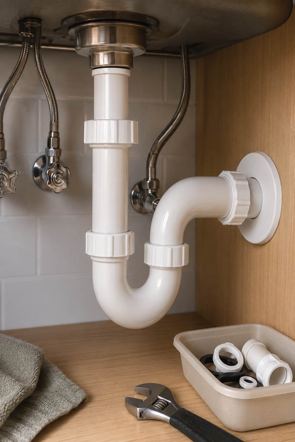 Repair the P-Trap Leak