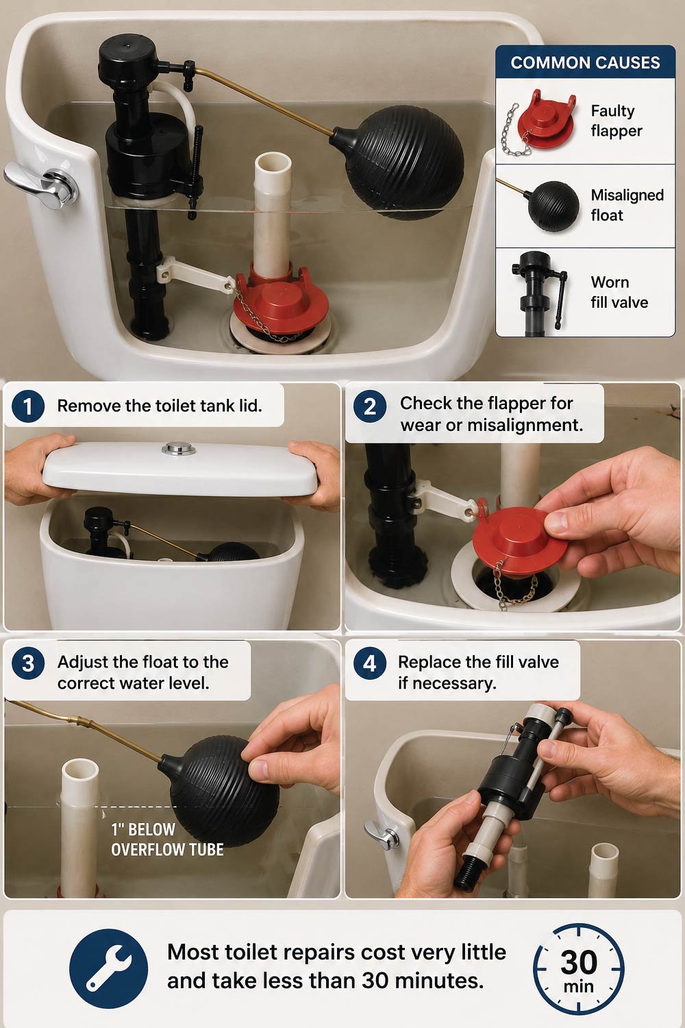 Repairing a Running Toilet