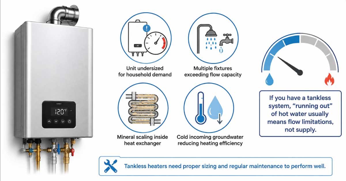 Tankless Water Heater Issues That Cause Fast Hot Water Loss