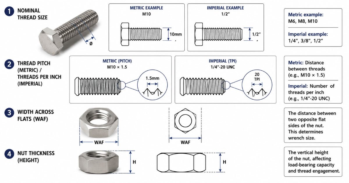 Understanding Hex Nut Size Terminology