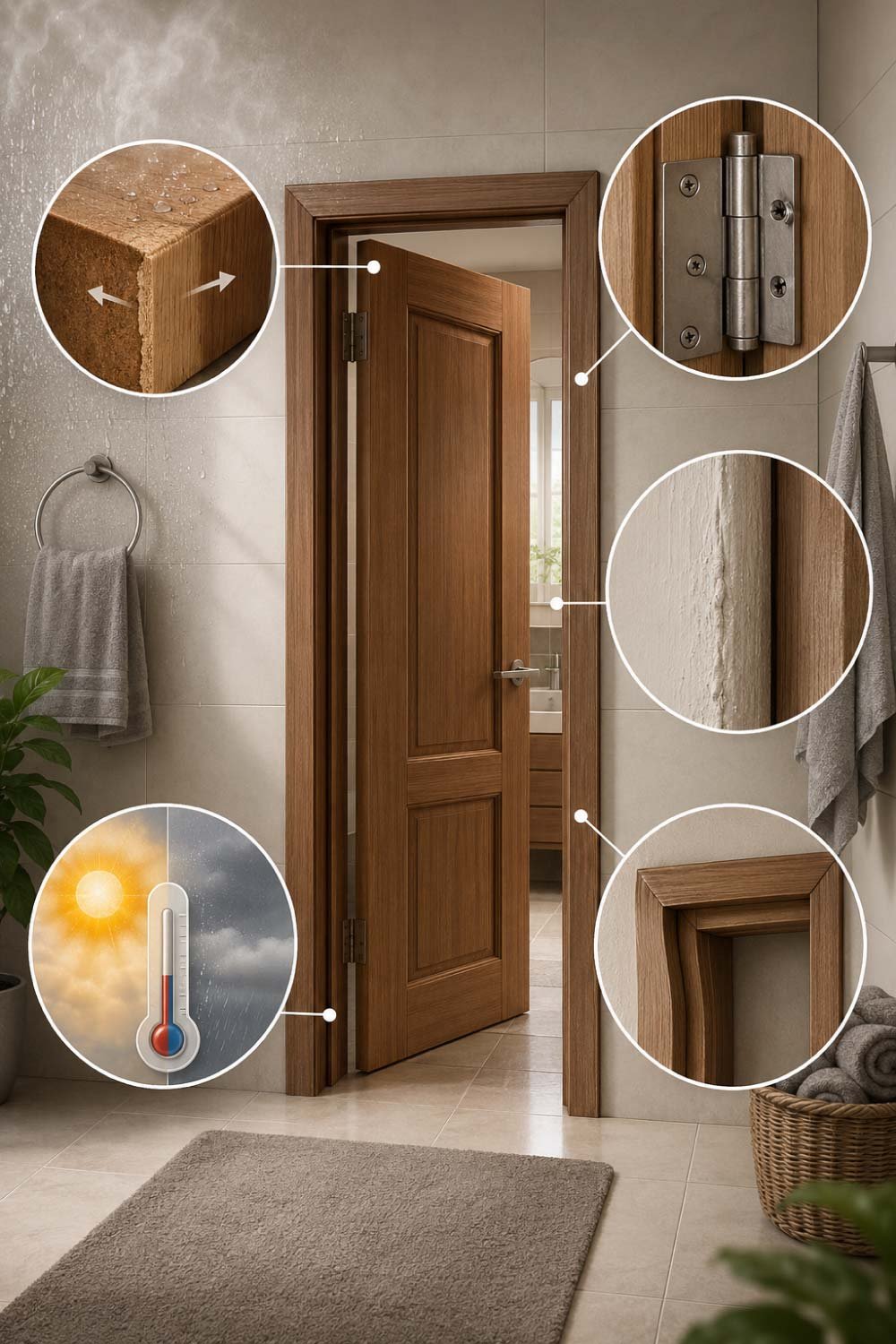 Why Bathroom Doors Stick in the First Place
