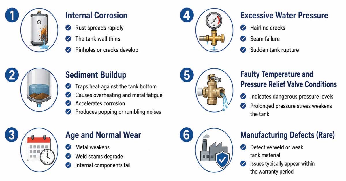 Common Causes of Water Heater Tank Leaks