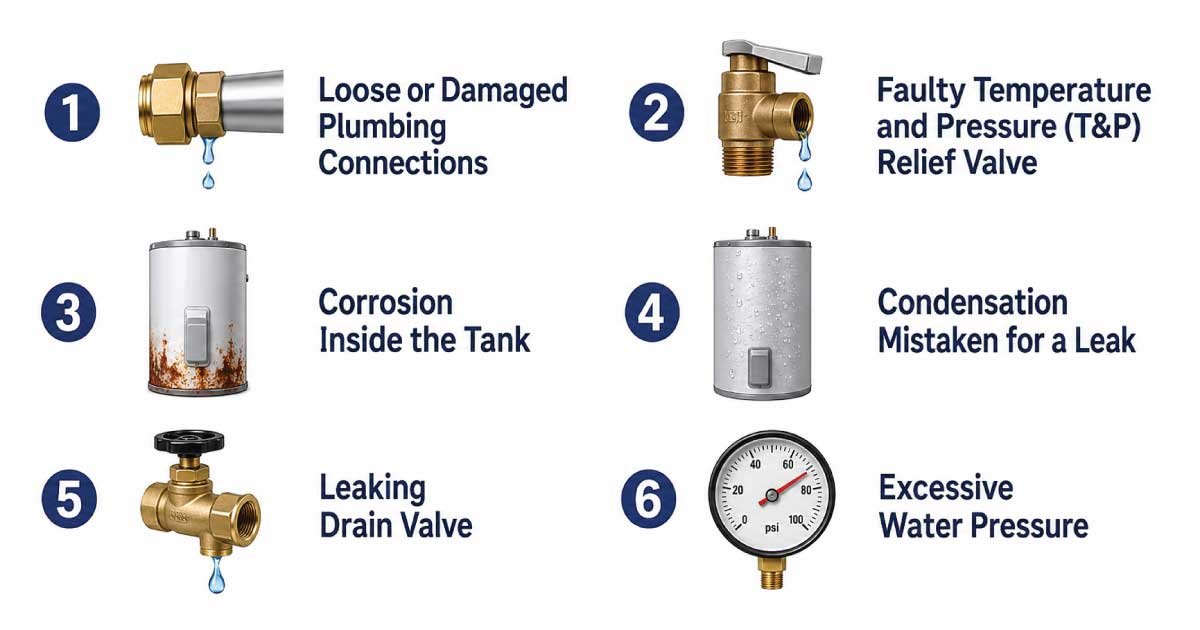 Common Causes of a Slowly Leaking Water Heater