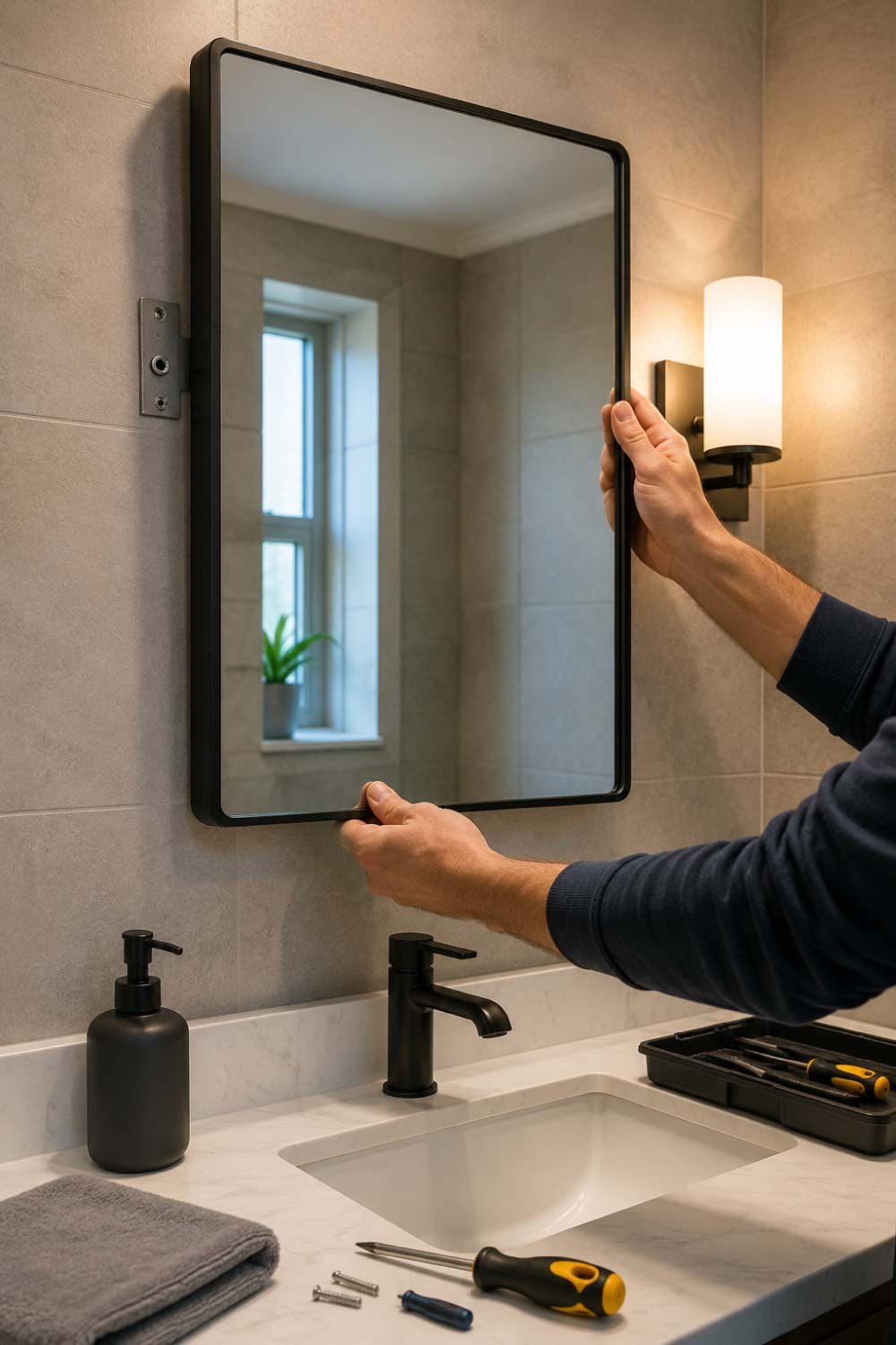 Fixing Loose Bathroom Mirrors
