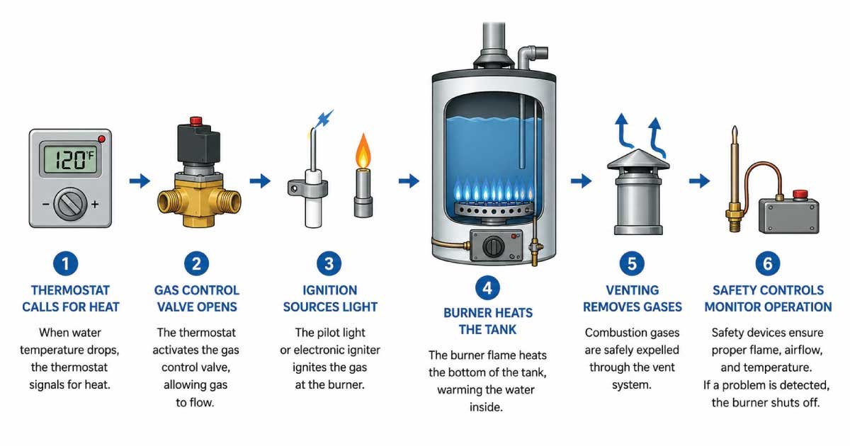 How a Water Heater Burner Works