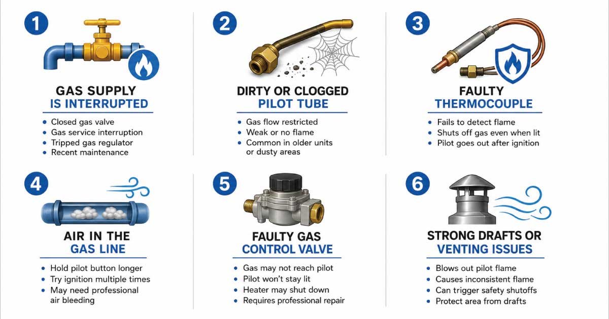 Most Common Reasons a Pilot Light Won’t Light