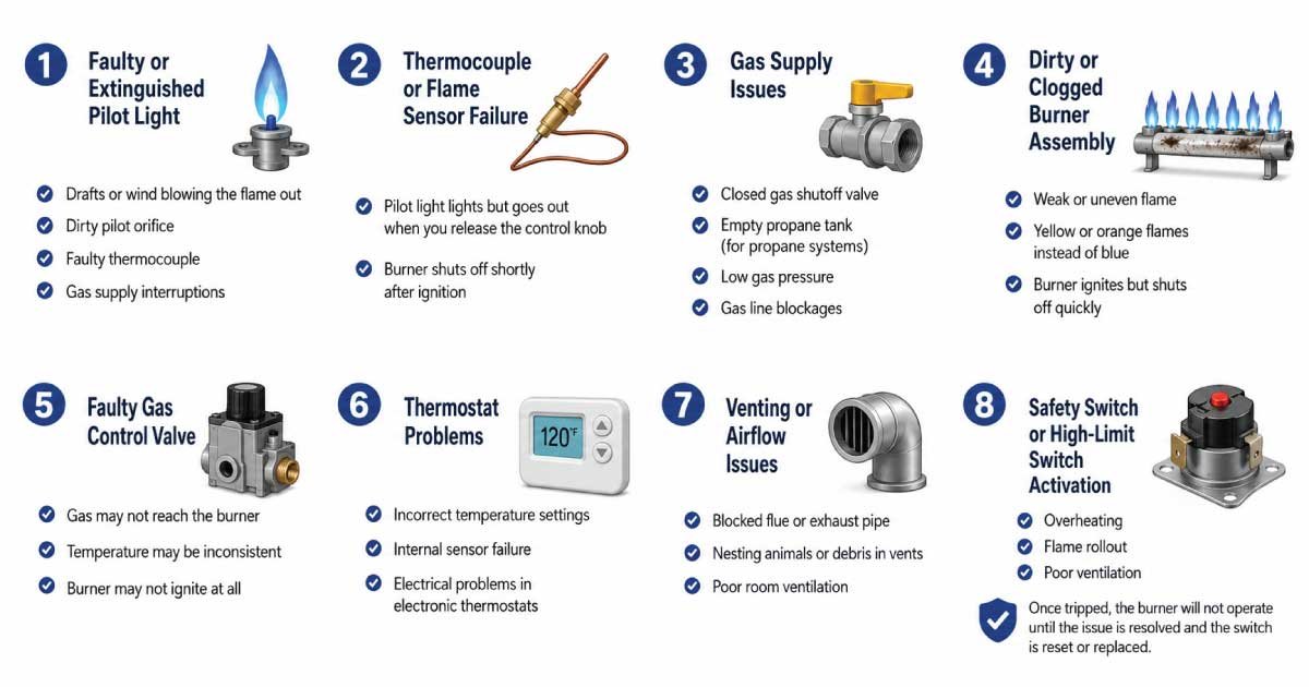 Most Common Reasons a Water Heater Burner Stops Working