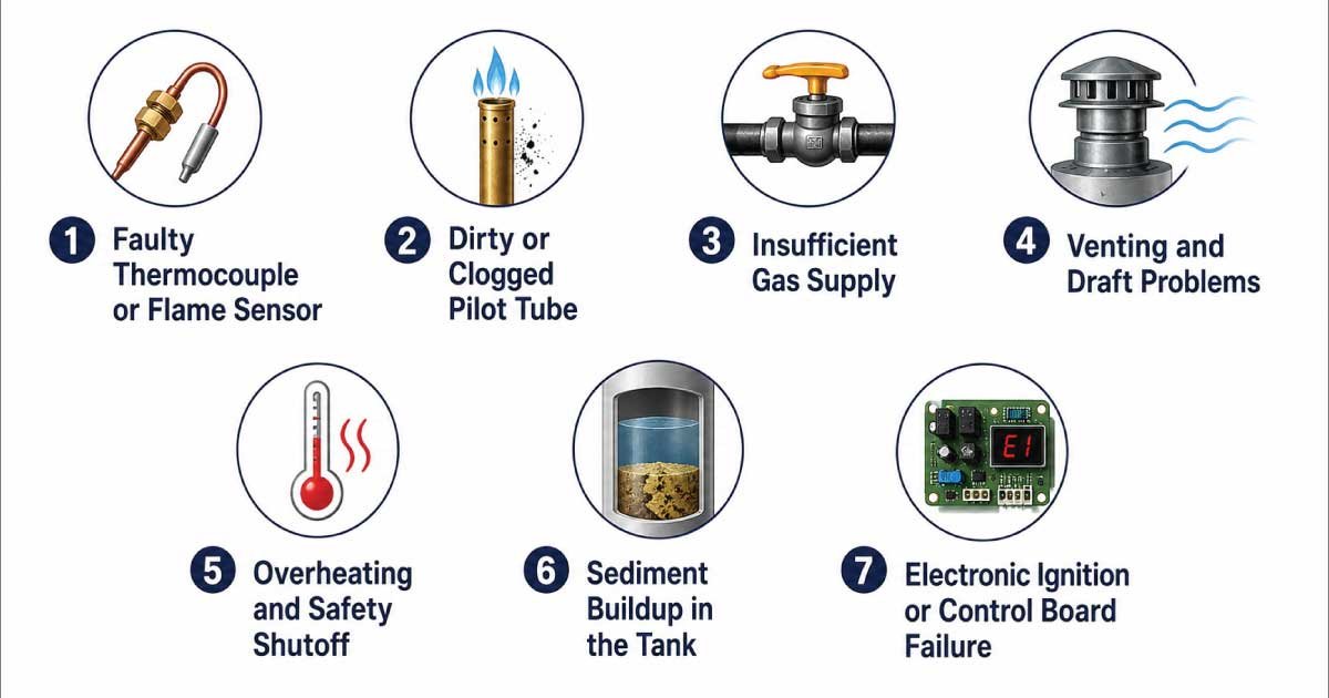 Most Common Reasons a Water Heater Flame Goes Out