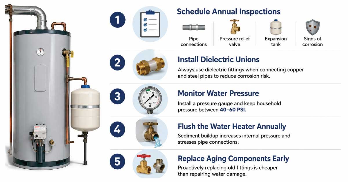 Preventing Future Water Heater Pipe Leaks