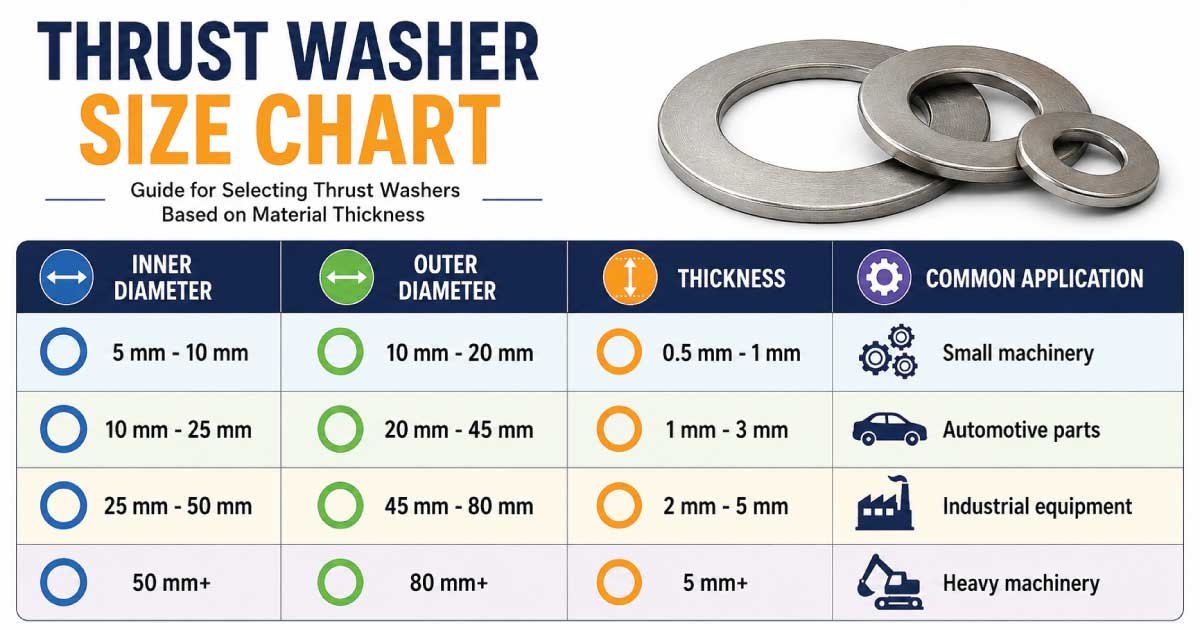 Thrust Washer Size Chart