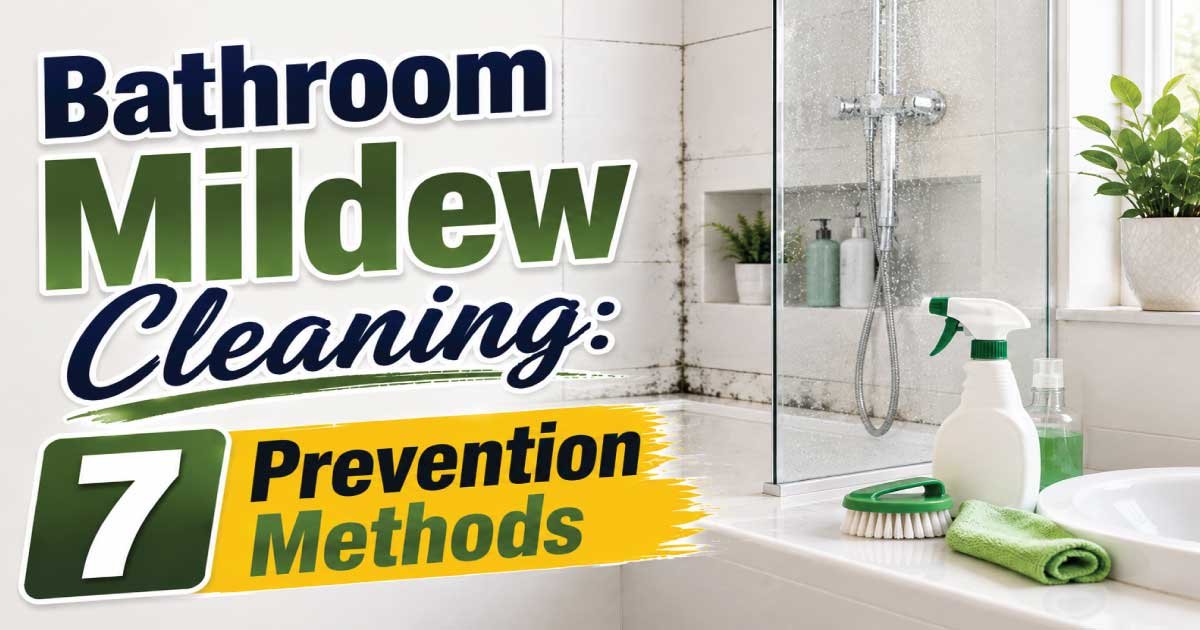 Bathroom Mildew Cleaning: 7 Prevention Methods