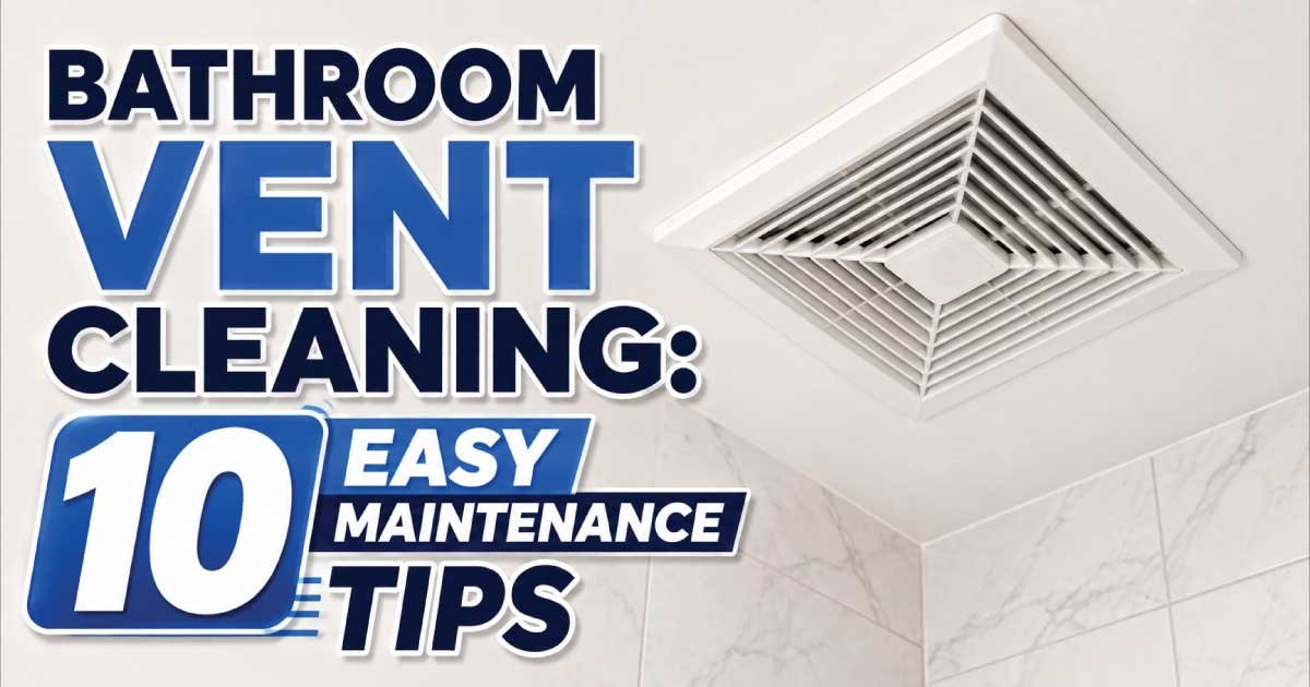 Bathroom Vent Cleaning 10 Easy Maintenance Tips