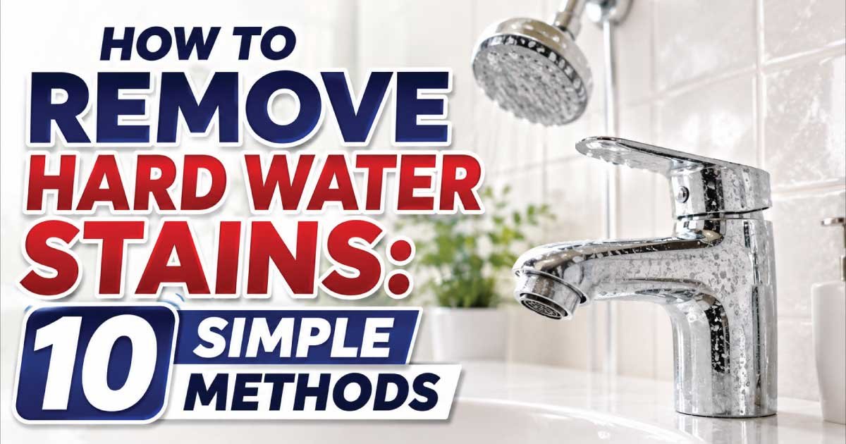 How to Remove Hard Water Stains: 10 Simple Methods